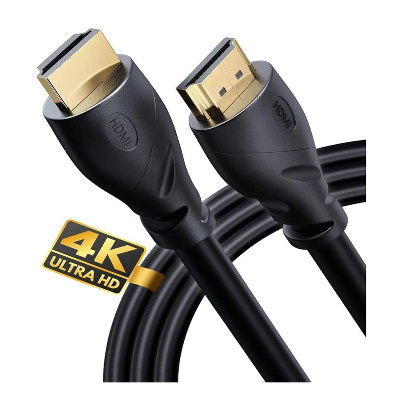 PowerBear 4K HDMI Cable 10 ft | High Speed, Rubber & Gold Connectors, 4K @ 60Hz, Ultra HD, 2K, 1080P, & ARC Compatible for Laptop, Monitor, PS5, PS4, Xbox One, Fire TV, Apple TV & Moreâ€¦ - Image 1